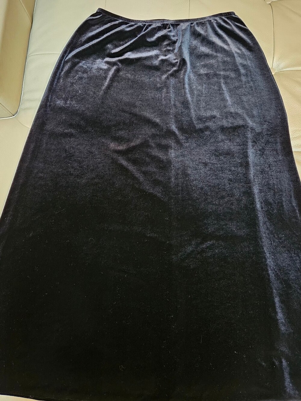 Vintage J.R. Nites Velvet Maxi Skirt Black Made in USA XL